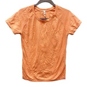 Athleta Shirt Women's Large Lightweight Quick Dry Workout Tee Light Orange